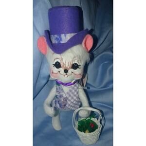 Annalee Mobilitee 6” Easter Spring Boy Mouse Decorative Doll 2005